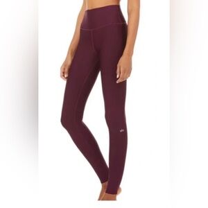 Burgundy Alo High Waist Airlift Leggings